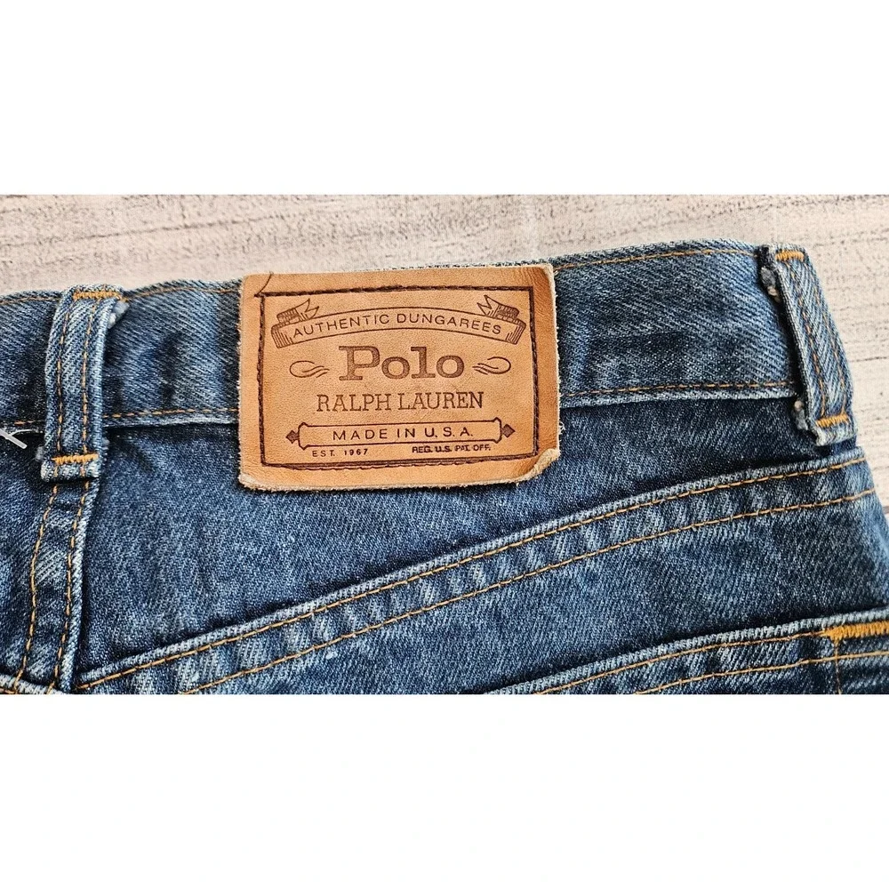 Polo Ralph Lauren Jeans Mens 30X33 Blue Straight Leg Vintage USA Basic‎ Classic